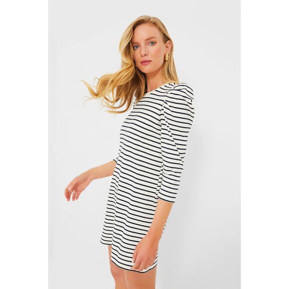 POMANDER PLACE Navy Stripe Vesty Mini Dress Size M NWT Retail $118 Tuckernuck - Picture 6 of 8